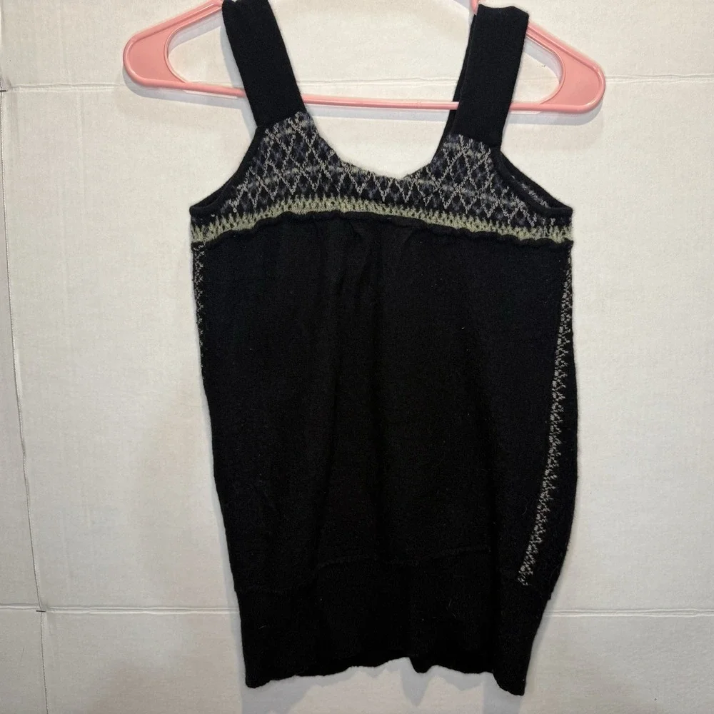 Free People Y2K Women's Size M Wool Blend Nordic Knit Sleeveless Sweater Top